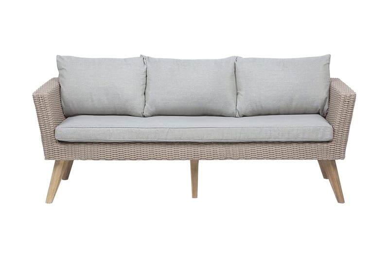 Vittoria xl Loungegruppe 120 cm - Træ / natur - Havemøbler - Loungemøbler - Loungesæt