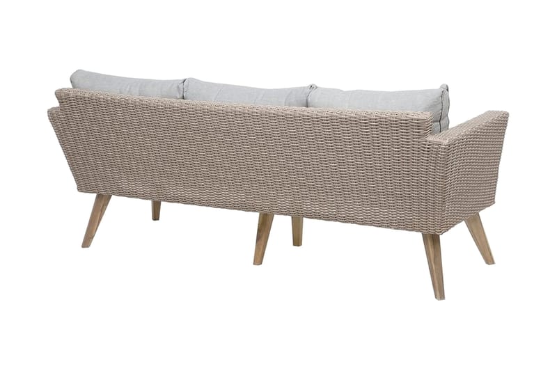 Vittoria xl Loungegruppe 120 cm - Træ / natur - Havemøbler - Loungemøbler - Loungesæt