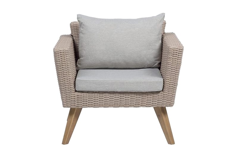 Vittoria xl Loungegruppe 120 cm - Træ / natur - Havemøbler - Loungemøbler - Loungesæt