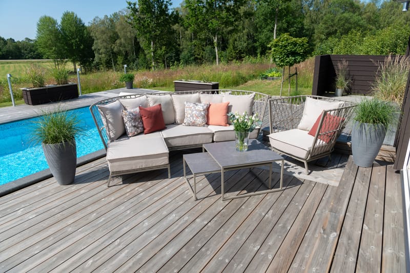 Loungesofa Hillerstorp Jet Set 3-personers - Beige - Havemøbler - Loungemøbler - Loungesofaer