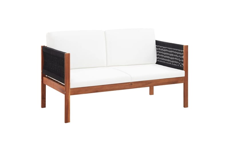 2-Personers Havesofa Massivt Akacietræ - Brun - Havemøbler - Loungemøbler - Loungesofaer