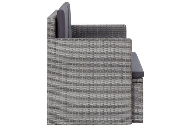 2-Personers Havesofa med Hynder Polyrattan Grå - Grå - Havemøbler - Loungemøbler - Loungesofaer