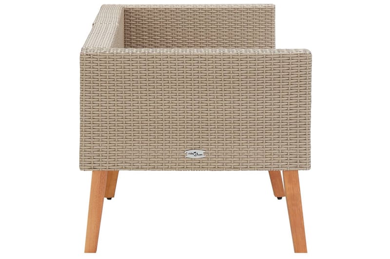 2-Personers Havesofa Med Hynder Polyrattan Beige - Beige - Havemøbler - Loungemøbler - Loungesofaer