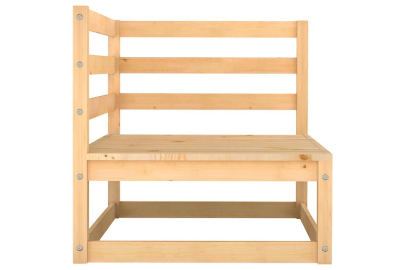 2-personers havesofa m. hynder massivt fyrretræ - Brun - Havemøbler - Loungemøbler - Loungesofaer