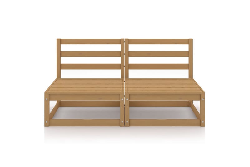 2-personers havesofa massivt fyrretræ gyldenbrun - Brun - Havemøbler - Loungemøbler - Loungesofaer