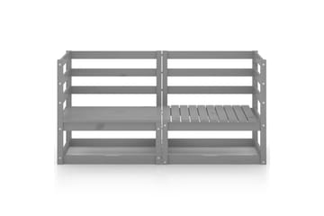 2-personers havesofa massivt fyrretræ grå - Grå - Havemøbler - Loungemøbler - Loungesofaer