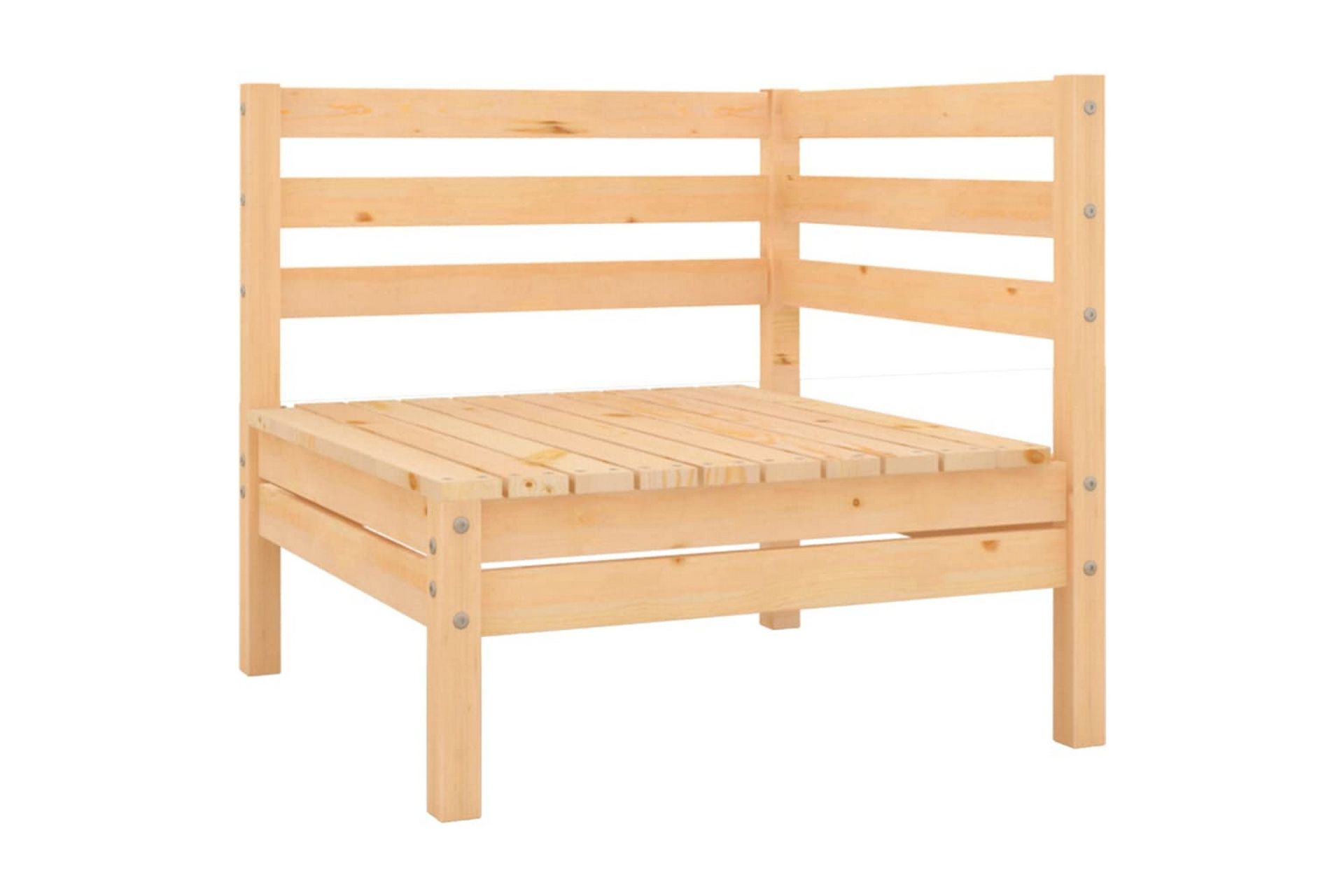 2-personers havesofa massivt fyrretræ - Brun - Havemøbler - Loungemøbler - Loungesofaer