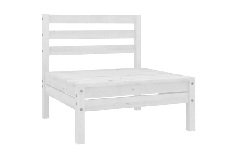 2-personers havesofa massivt fyrretræ hvid - Hvid - Havemøbler - Loungemøbler - Loungesofaer