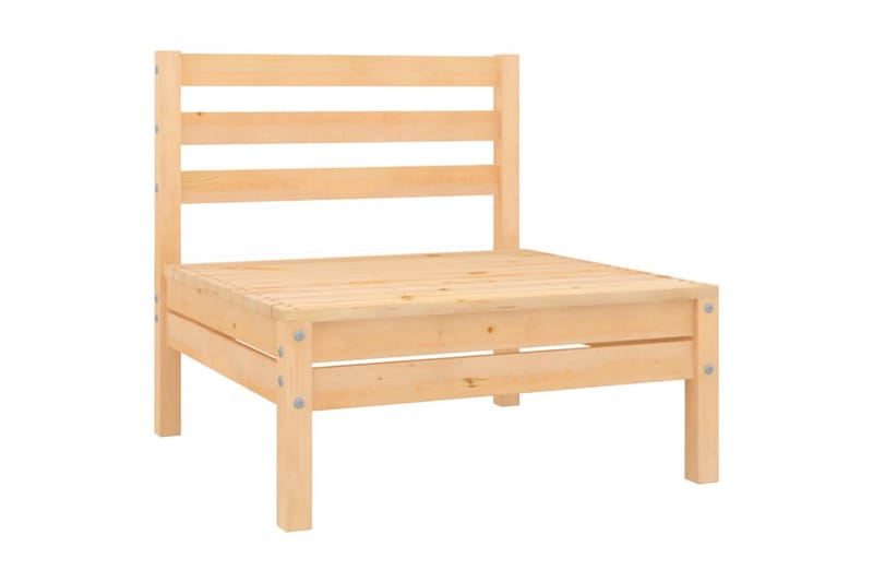 2-personers havesofa massivt fyrretræ - Brun - Havemøbler - Loungemøbler - Loungesofaer