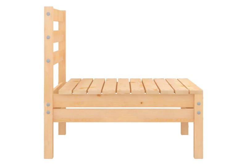 2-personers havesofa massivt fyrretræ - Brun - Havemøbler - Loungemøbler - Loungesofaer