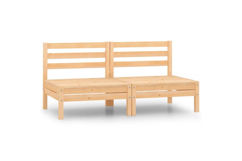 2-personers havesofa massivt fyrretræ - Brun - Havemøbler - Loungemøbler - Loungesofaer