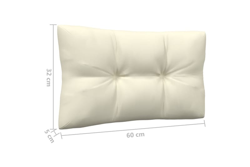 2-personers havesofa med cremefarvede hynder massivt fyrretr - Brun - Havemøbler - Loungemøbler - Loungesofaer