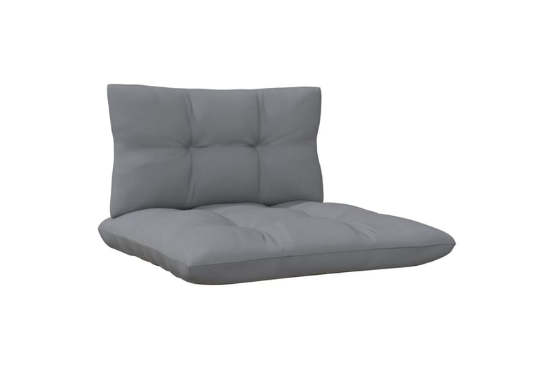 2-personers havesofa med grå hynder massivt fyrretræ - Brun - Havemøbler - Loungemøbler - Loungesofaer