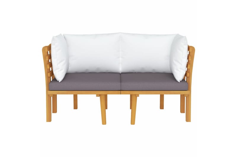 2-personers havesofa med hynder massivt akacietræ - Brun - Havemøbler - Loungemøbler - Loungesofaer