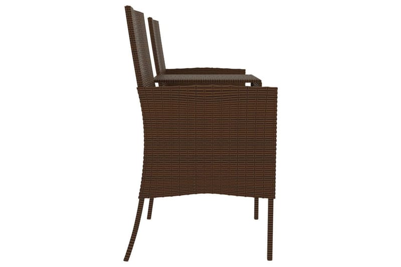 2-personers havestol med tebord polyrattan brun - Brun - Loungesofaer - Havesofaer & bænke