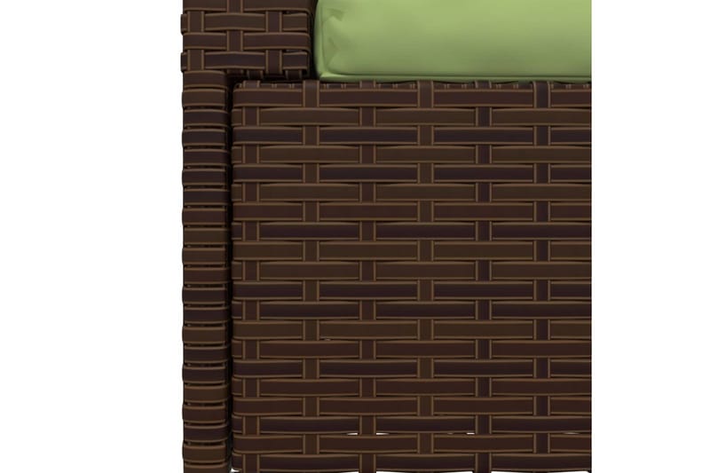 2-personers sofa med hynder polyrattan brun - Brun - Havemøbler - Loungemøbler - Loungesofaer