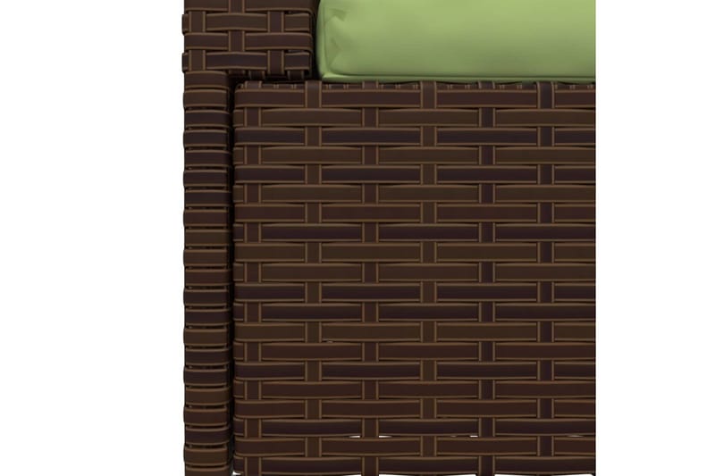 2-personers sofa med hynder polyrattan brun - Brun - Loungesofaer - Havesofaer & bænke