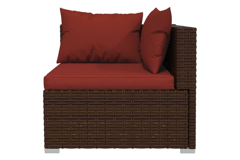2-personers sofa med hynder polyrattan brun - Brun - Havemøbler - Loungemøbler - Loungesofaer