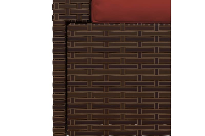 2-personers sofa med hynder polyrattan brun - Brun - Havemøbler - Loungemøbler - Loungesofaer