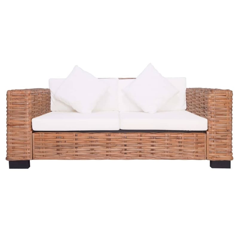 2-Personers Havesofa Naturligt Rattan - Brun - Havemøbler - Loungemøbler - Loungesofaer