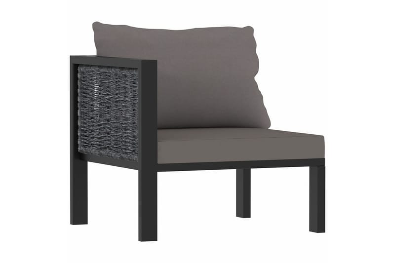 3-Personers Sofa Med Hynder Polyrattan Antracitgrå - Havemøbler - Loungemøbler - Loungesofaer