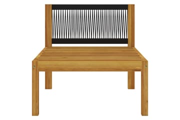 3-Personers Havesofa Med Hynder massivt Akacietræ - Brun - Havemøbler - Loungemøbler - Loungesofaer