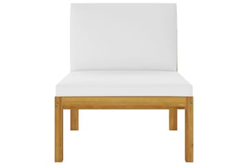 3-Personers Havesofa Med Hynder massivt Akacietræ - Brun - Havemøbler - Loungemøbler - Loungesofaer
