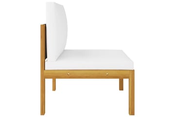 3-Personers Havesofa Med Hynder massivt Akacietræ - Brun - Havemøbler - Loungemøbler - Loungesofaer