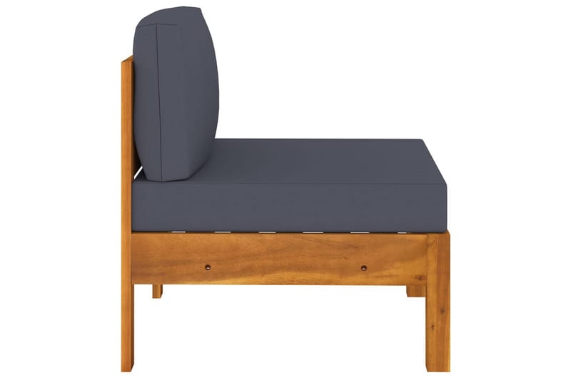 3-personers havesofa med mørkegrå hynder akacietræ - Brun - Havemøbler - Loungemøbler - Loungesofaer