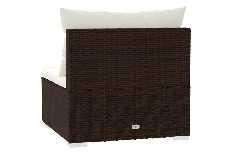 3-personers sofa med hynder polyrattan brun - Brun - Havemøbler - Loungemøbler - Loungesofaer