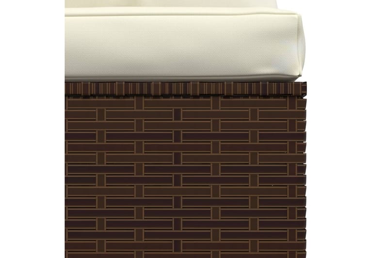 3-personers sofa med hynder polyrattan brun - Brun - Havemøbler - Loungemøbler - Loungesofaer