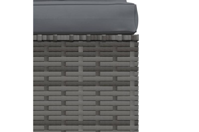 3-personers sofa med hynder polyrattan grå - Grå - Havemøbler - Loungemøbler - Loungesofaer