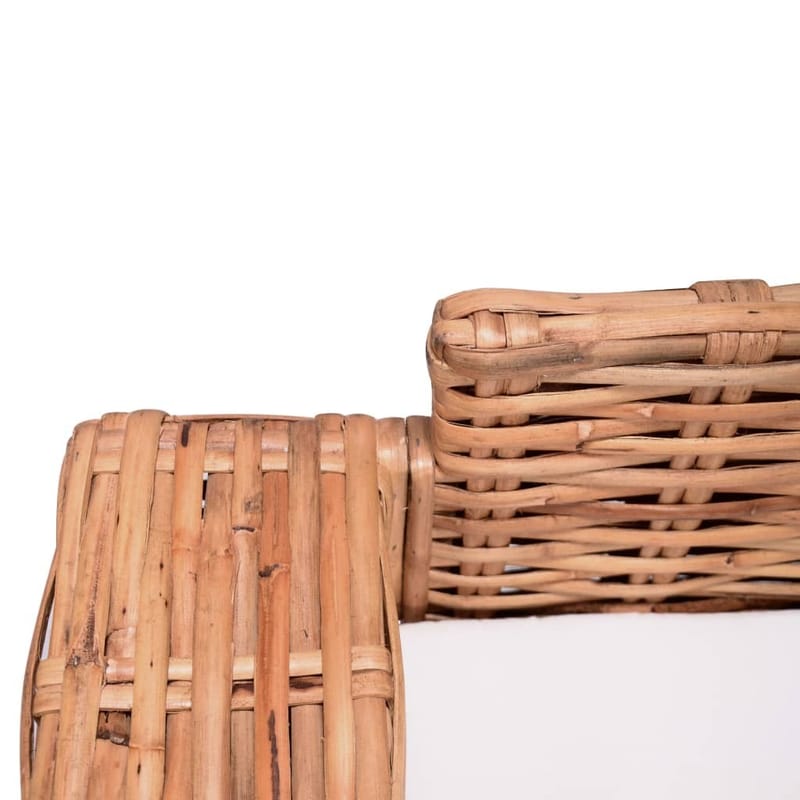 3-Personers Havesofa Naturligt Rattan - Brun - Havemøbler - Loungemøbler - Loungesofaer