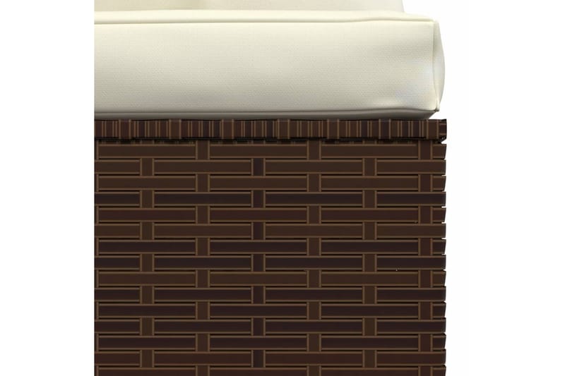 4-personers sofa med hynder polyrattan brun - Brun - Havemøbler - Loungemøbler - Loungesofaer