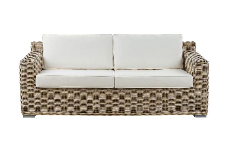 Apriliana 2-Pers. Sofa - Polyrattan/Lysebrun - Loungesofaer - Altanbænke - Havesofaer & bænke