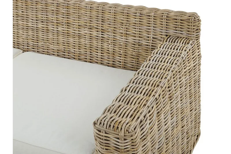 Apriliana 2-Pers. Sofa - Polyrattan/Lysebrun - Havemøbler - Loungemøbler - Loungesofaer