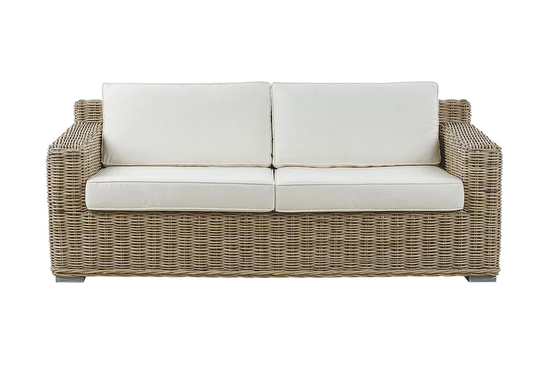 Apriliana 2-Pers. Sofa, Polyrattan/Lysebrun