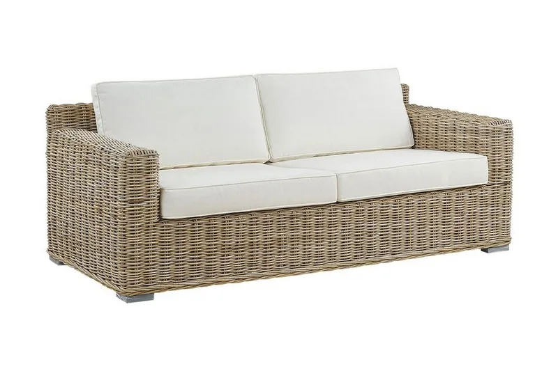 Apriliana 2-Pers. Sofa - Polyrattan/Lysebrun - Havemøbler - Loungemøbler - Loungesofaer