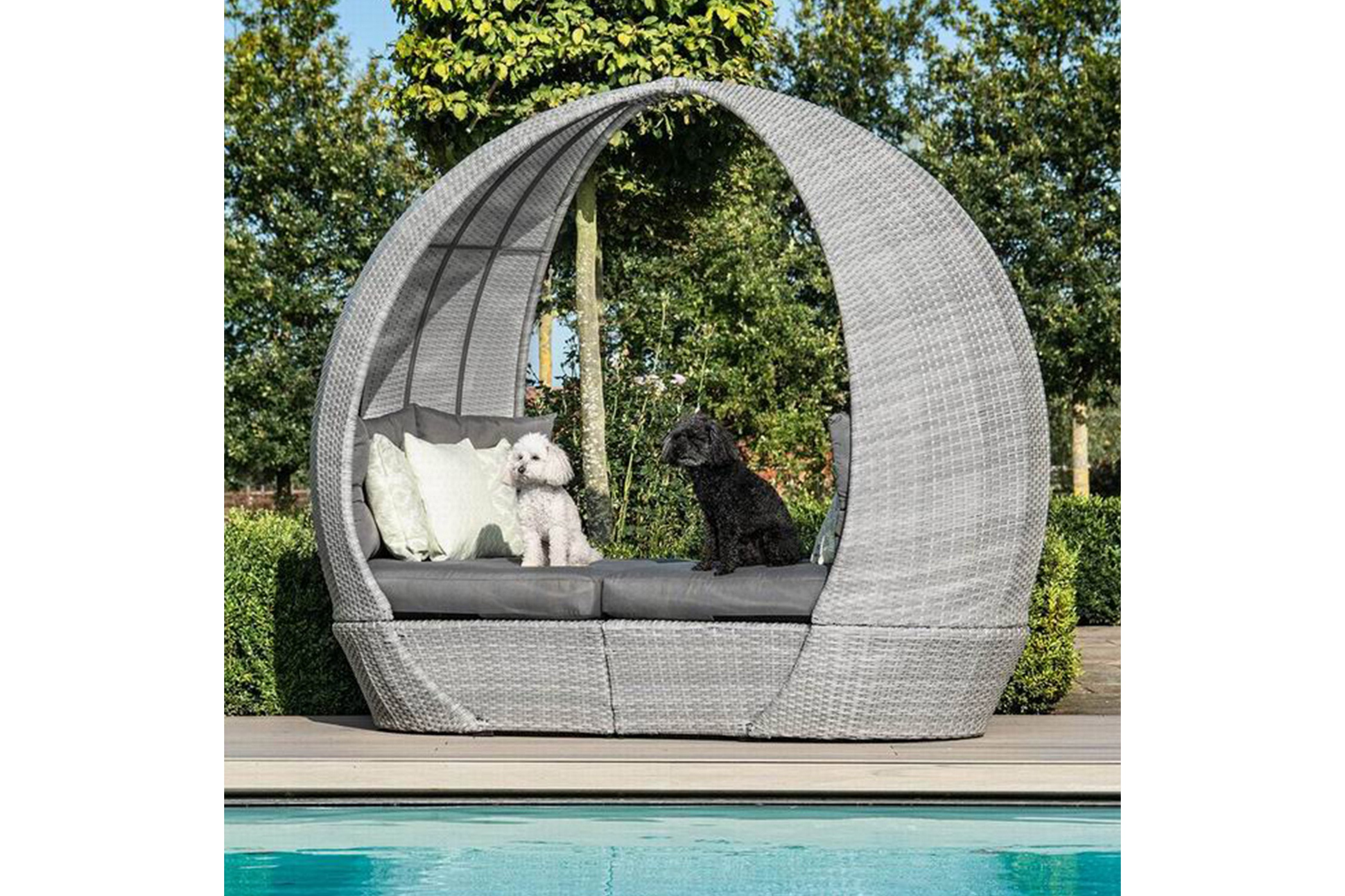 Ascot Daybed 118x215xH187 cm Grå Havemøbler Trademax