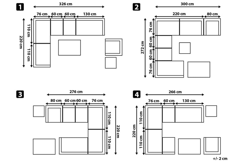 Calizza Loungegruppe Konstrotting - Brun - Havemøbler - Loungemøbler - Loungesofaer