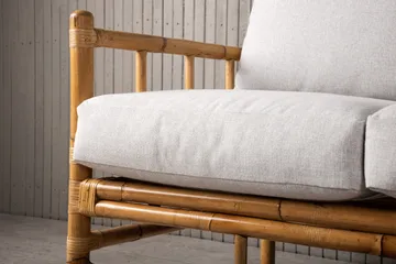Cane Sofa 3-Pers. - Brun/Hvid - Havemøbler - Loungemøbler - Loungesofaer
