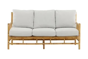 Cane Sofa 3-Pers. - Brun/Hvid - Havemøbler - Loungemøbler - Loungesofaer