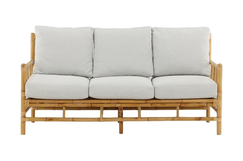 Cane Sofa 3-Pers. Brun/Hvid - Venture Home - Loungesofaer