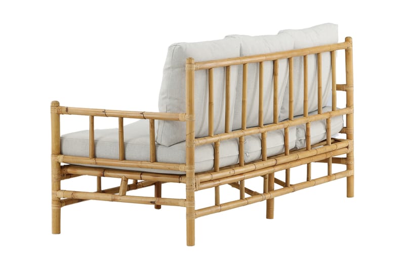 Cane Sofa 3-Pers. Brun/Hvid - Venture Home - Loungesofaer - Havesofaer & bænke