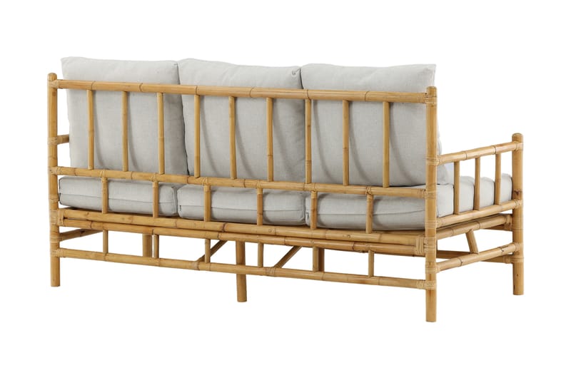 Cane Sofa 3-Pers. Brun/Hvid - Venture Home - Loungesofaer - Havesofaer & bænke