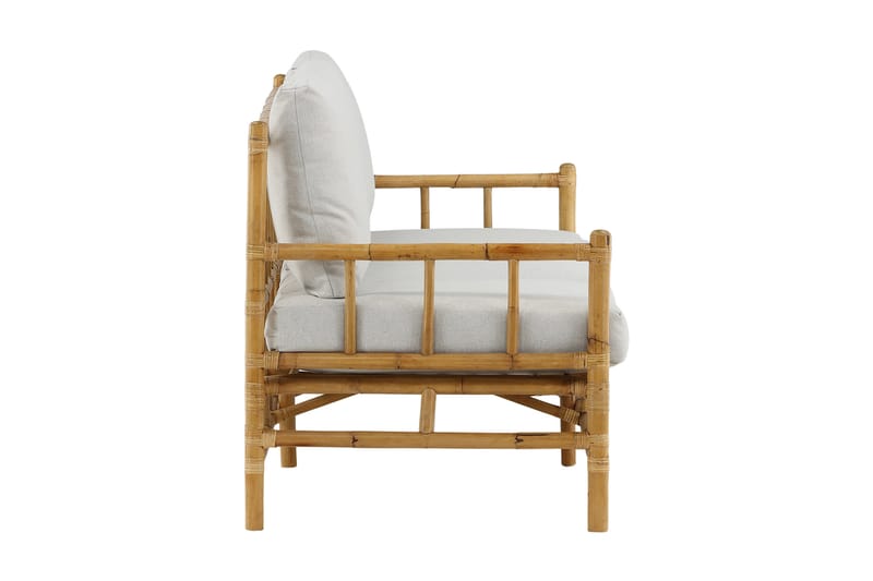 Cane Sofa 3-Pers. - Brun/Hvid - Havemøbler - Loungemøbler - Loungesofaer