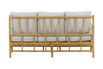 Cane Sofa 3-Pers. - Brun/Hvid - Havemøbler - Loungemøbler - Loungesofaer