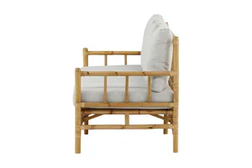 Cane Sofa 3-Pers. - Brun/Hvid - Havemøbler - Loungemøbler - Loungesofaer