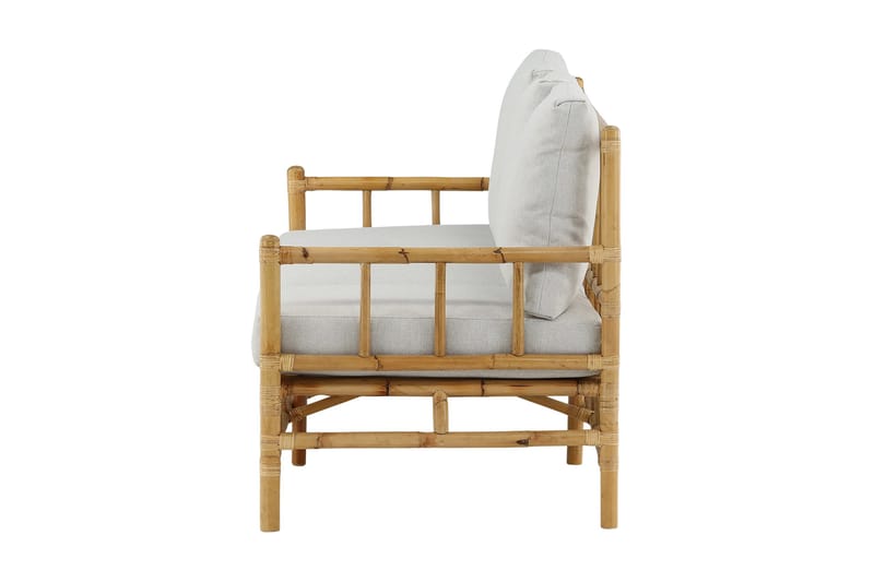 Cane Sofa 3-Pers. - Brun/Hvid - Havemøbler - Loungemøbler - Loungesofaer