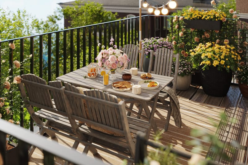 Delpino Sofagruppe - Grå - Havemøbler - Udendørsgruppe - Havesæt